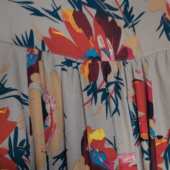 Umgee babydoll Boho Floral Style Tunic Mini Dress size M - Picture 7 of 10